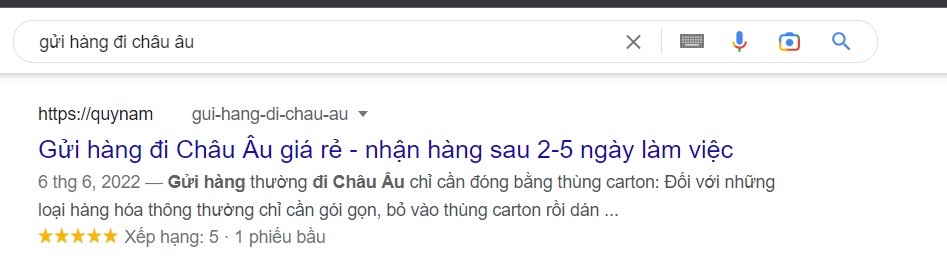 gửi hàng đi châu âu