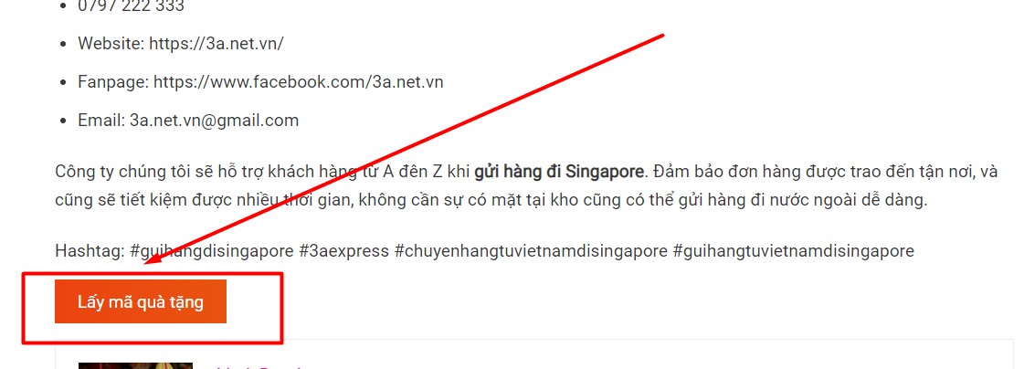 lấy mã quà tặng